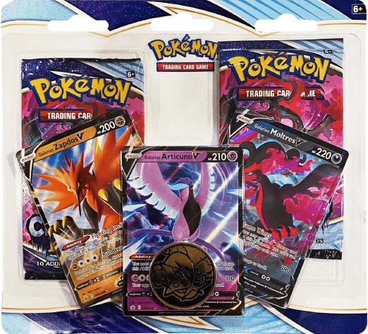 Chilling Reign Galarian Zapdos V, Articuno V, Moltres V 2-Pack Blister - ZardoCards