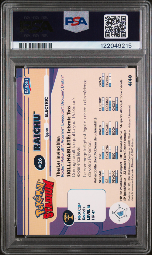 PSA Card Back
