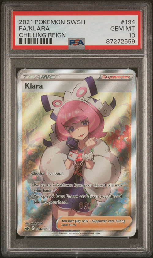2021 ポケモンカード FA/KLARA GEM MT 10 Klara 2021 Pokemon Japanese S5a #082 PSA 10 – Yamacardo