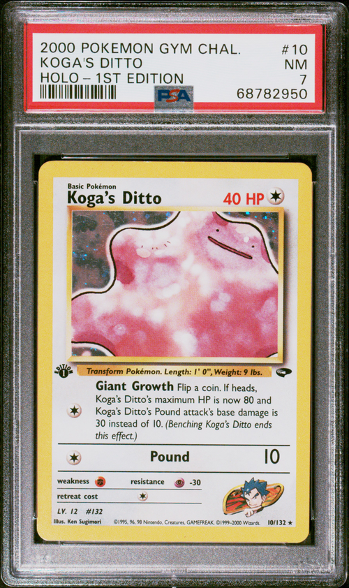 PSA 7 KOGA'S DITTO HOLO-1ST EDITION