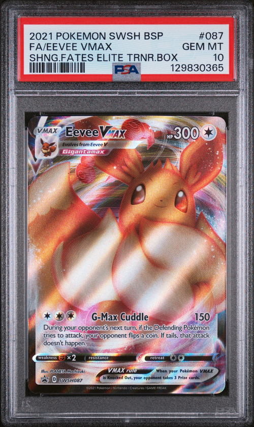 PSA 10 FA/EEVEE VMAX SHNG.FATES ELITE TRNR.BOX
