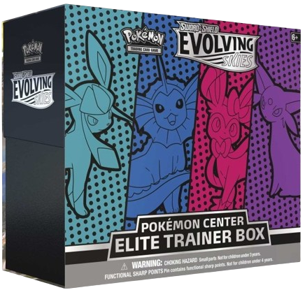 Evolving Skies Vaporeon, Espeon, Glaceon & Sylveon PC ETB