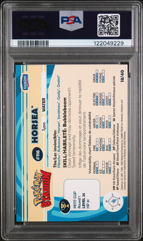 PSA Card Back