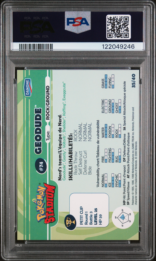 PSA Card Back