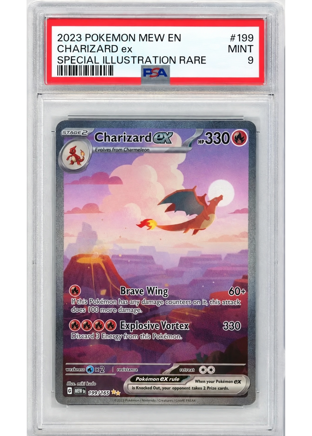 PSA 9 Charizard ex (199/165)