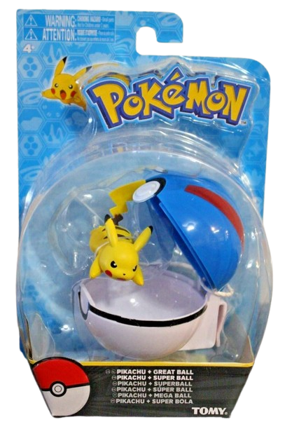 Pokemon Clip 'N' Carry Figure and Ball Set : Pikachu, Dedenne, Noibat (Individual)