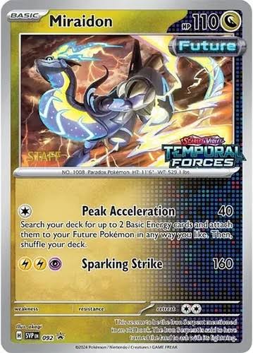 Miraidon - Scarlet & Violet Temporal Forces - Pre release STAFF Promo - SVP 092 (NM)