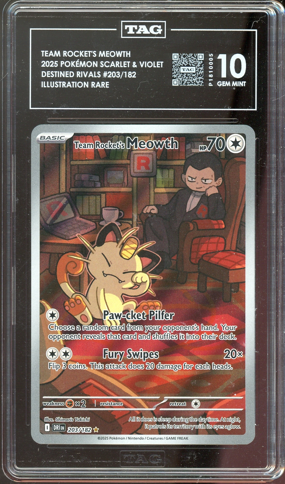 TAG 10 TEAM ROCKET'S MEOWTH S&V DESTINED RIVALS