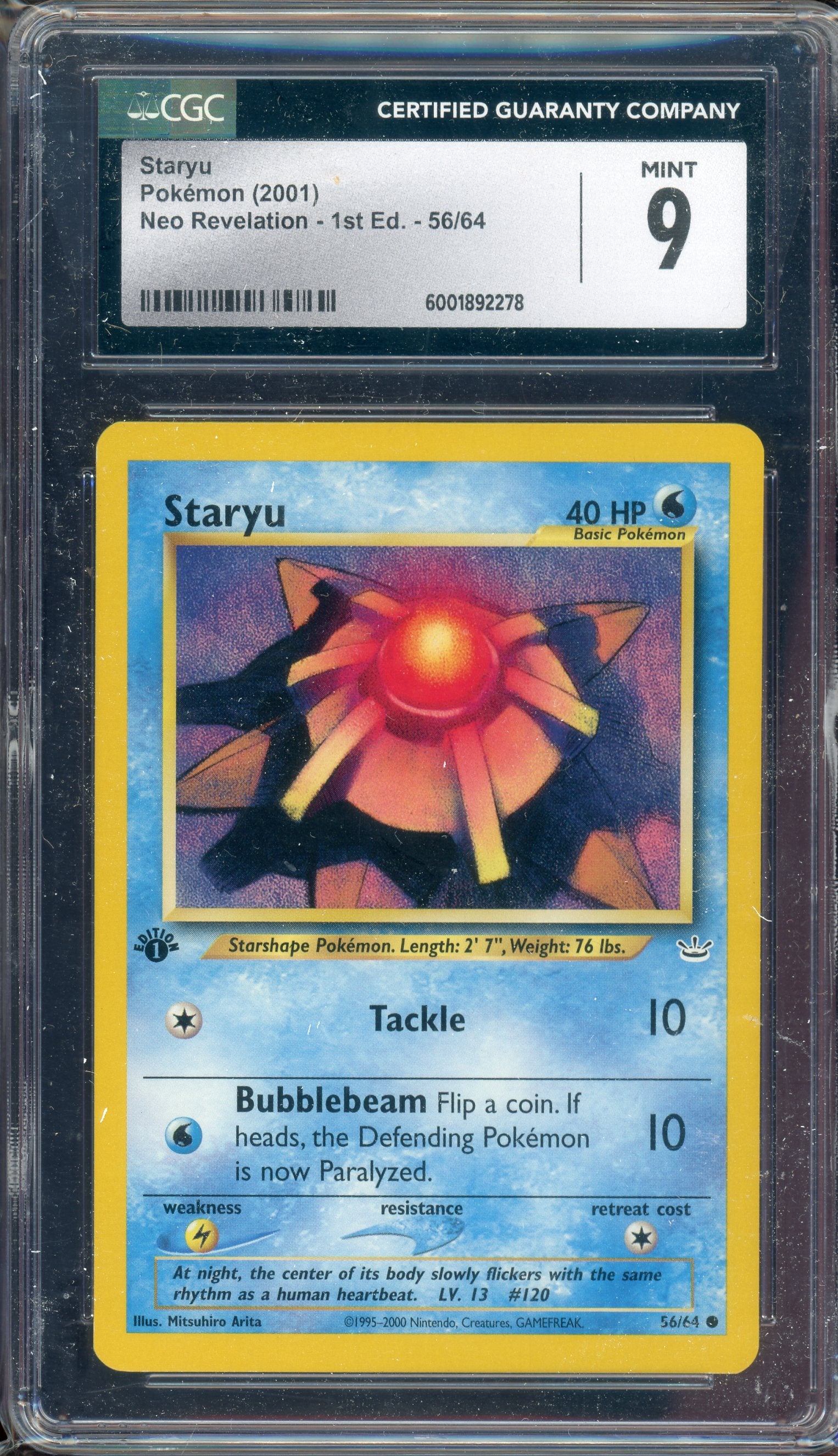 CGC 9 STARYU NEO REVELATION