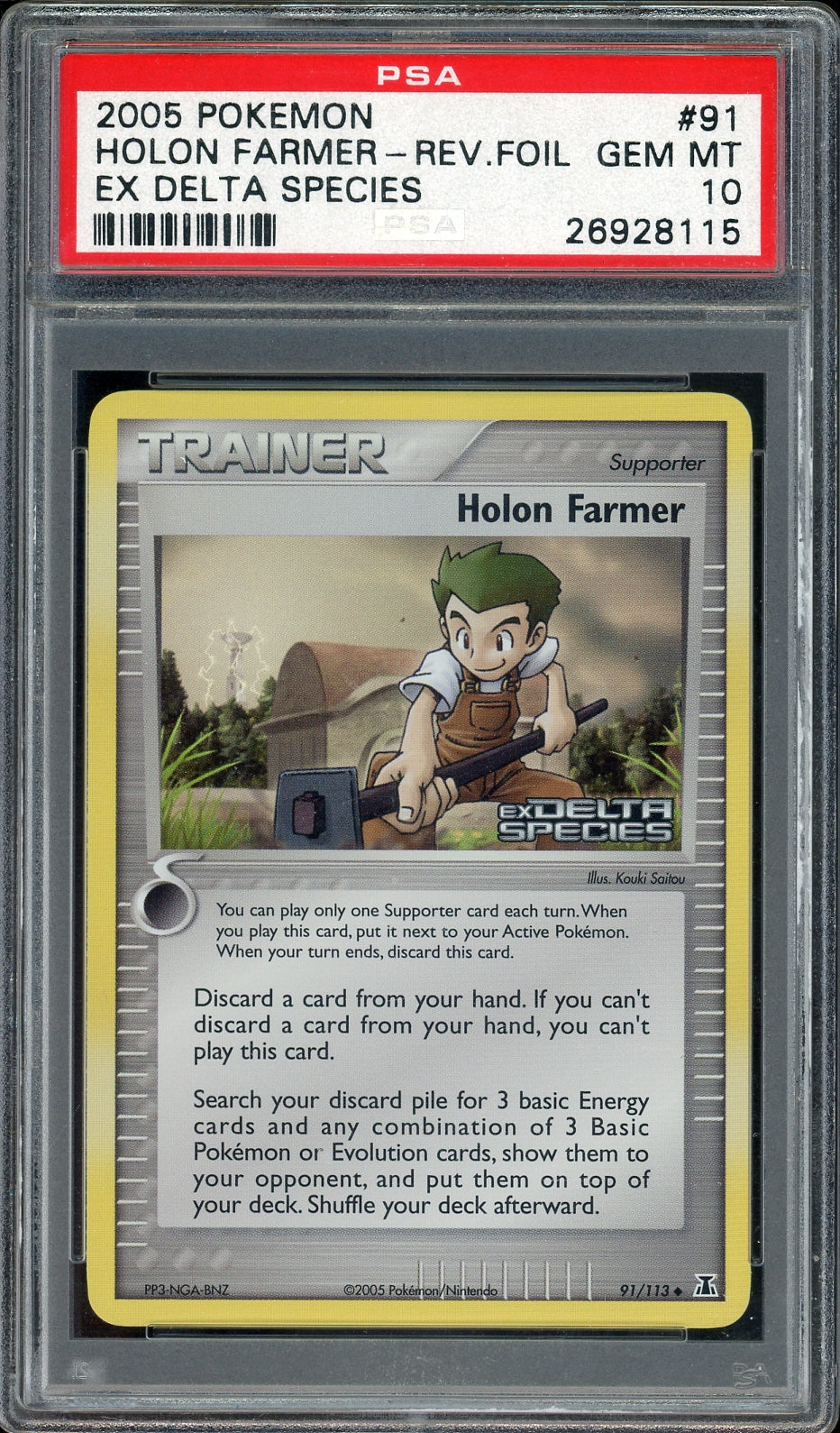 PSA 10 HOLON FARMER-REV.FOIL DELTA SPECIES