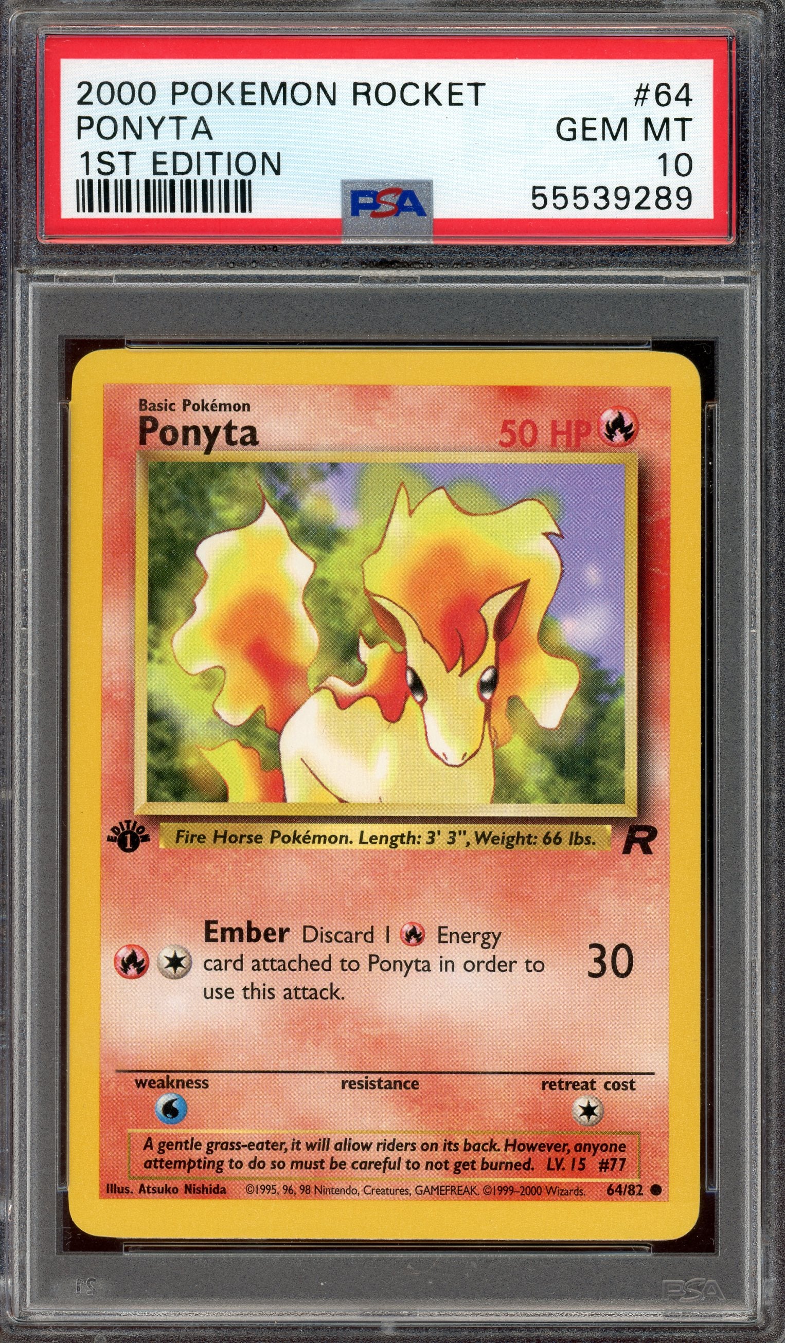 PSA 10 PONYTA 1ST EDITION