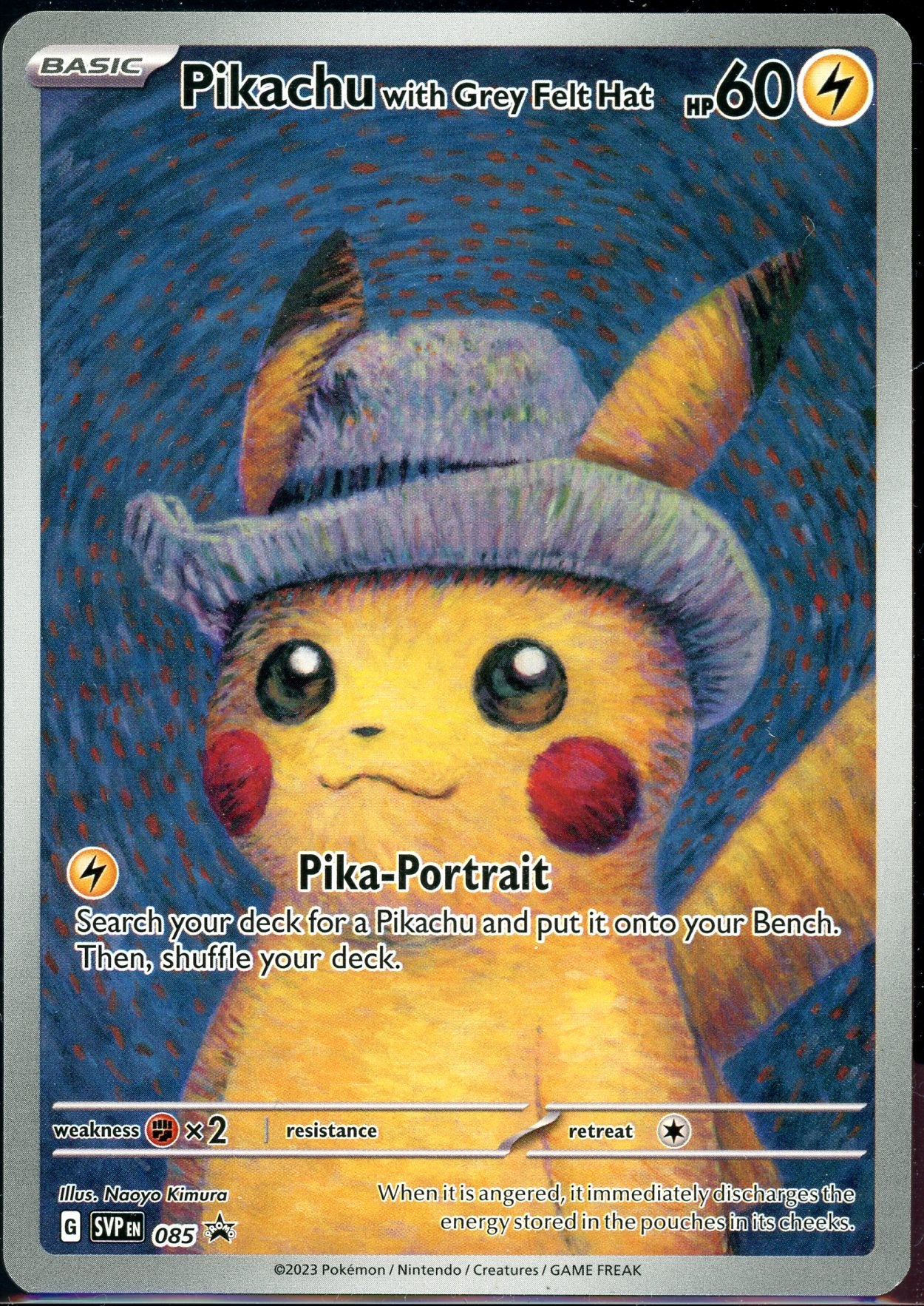 Pikachu with Grey Felt Hat - SVP085 - Pokemon Scarlet & Violet Promo NM