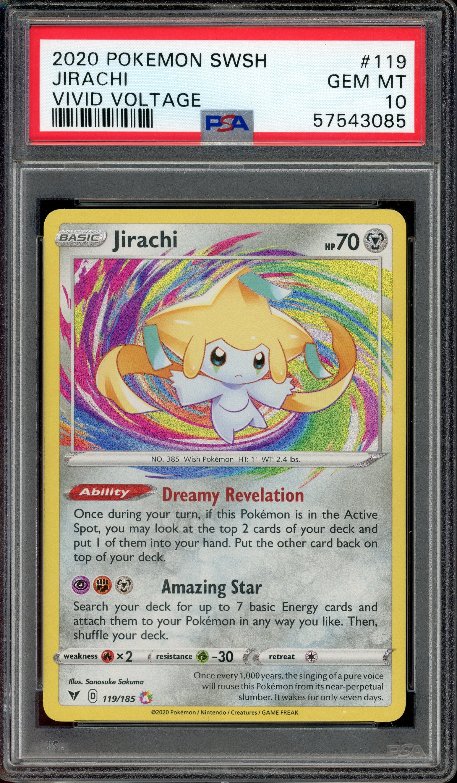PSA 10 JIRACHI VIVID VOLTAGE
