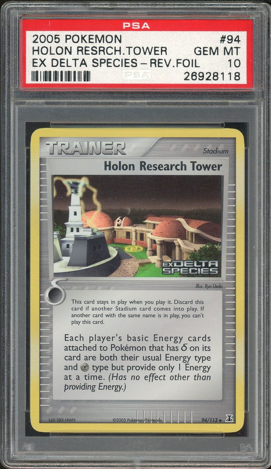 PSA 10 HOLON RESEARCH TOWER DELTA SPECIES-REV.FOIL