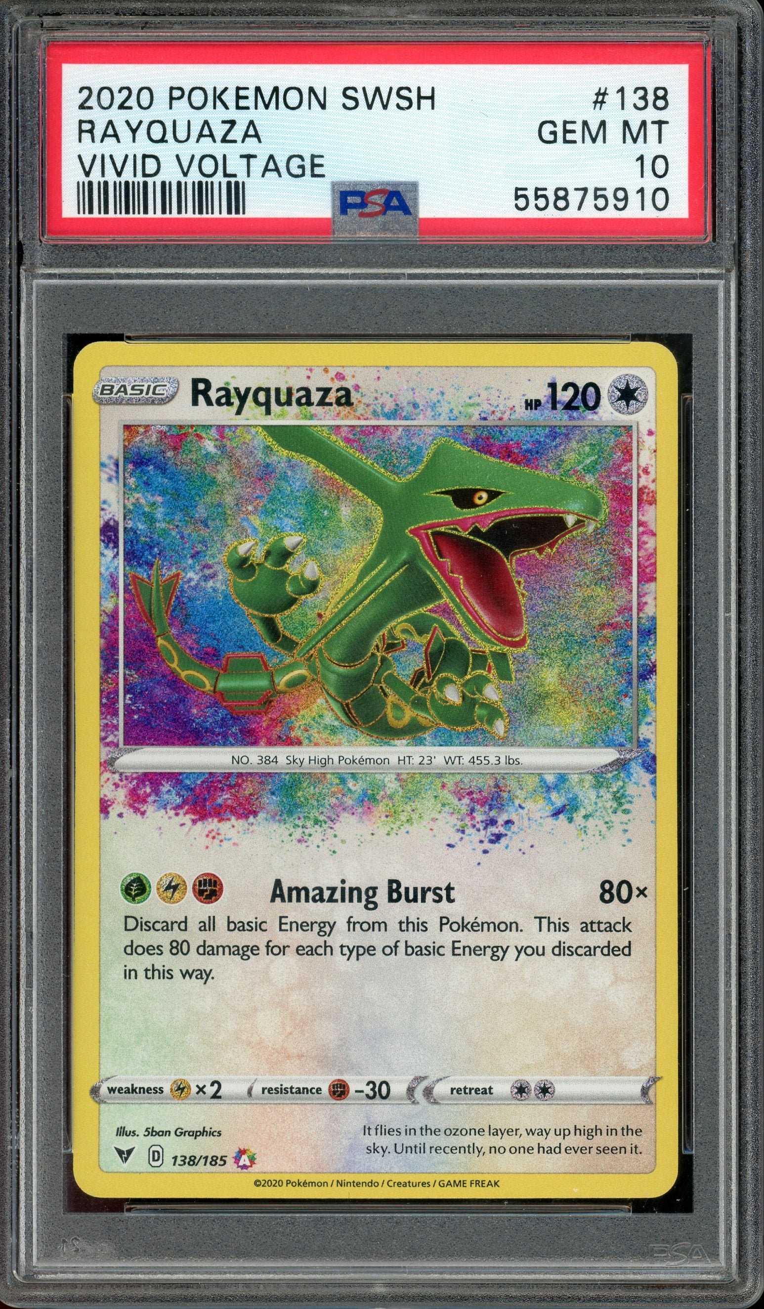 PSA 10 RAYQUAZA VIVID VOLTAGE