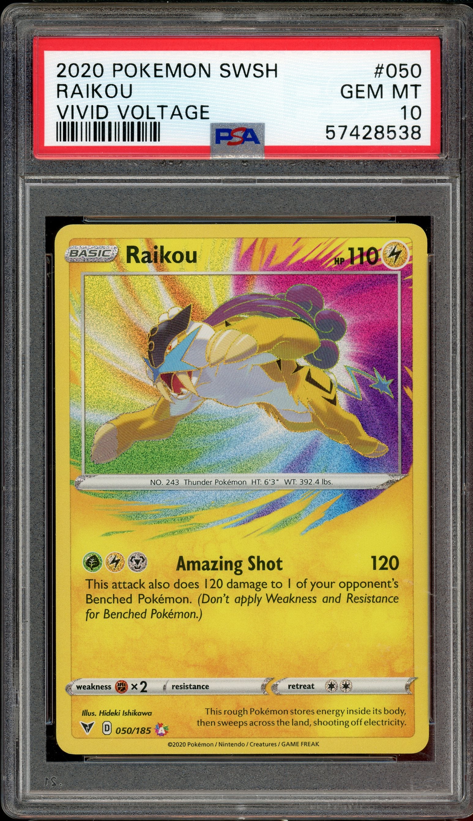 PSA 10 RAIKOU VIVID VOLTAGE