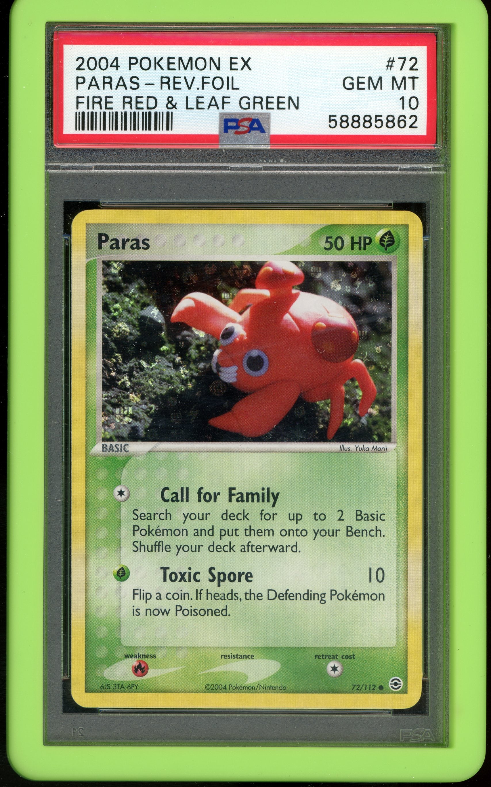 PSA 10 PARAS-REV.FOIL FIRE RED & LEAF GREEN