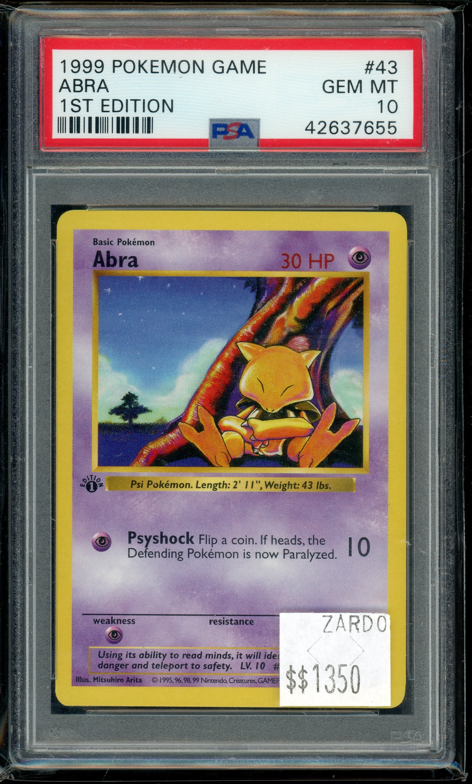 PSA 10 ABRA 1ST EDITION