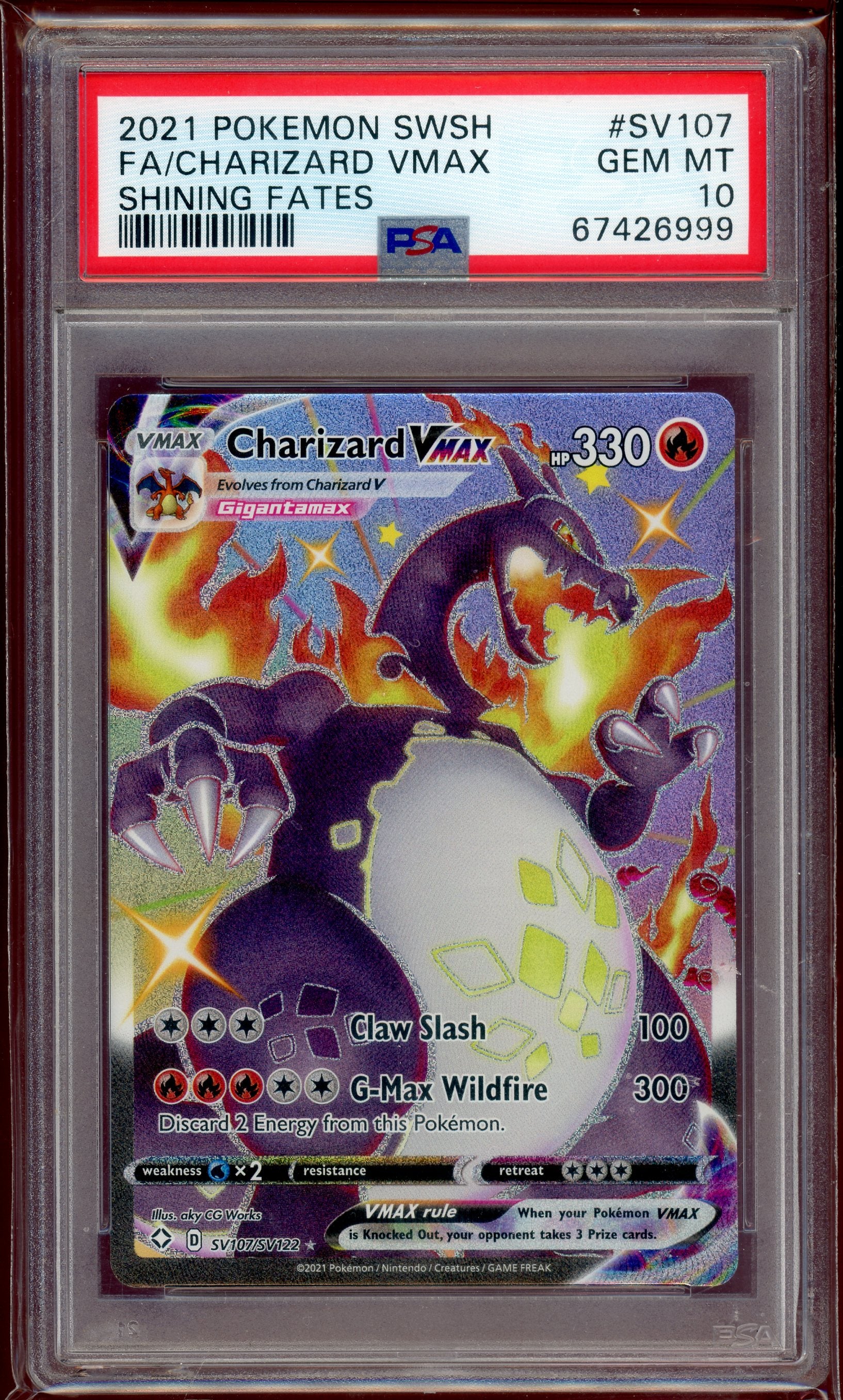 PSA 10 CHARIZARD VMAX SHINING FATES
