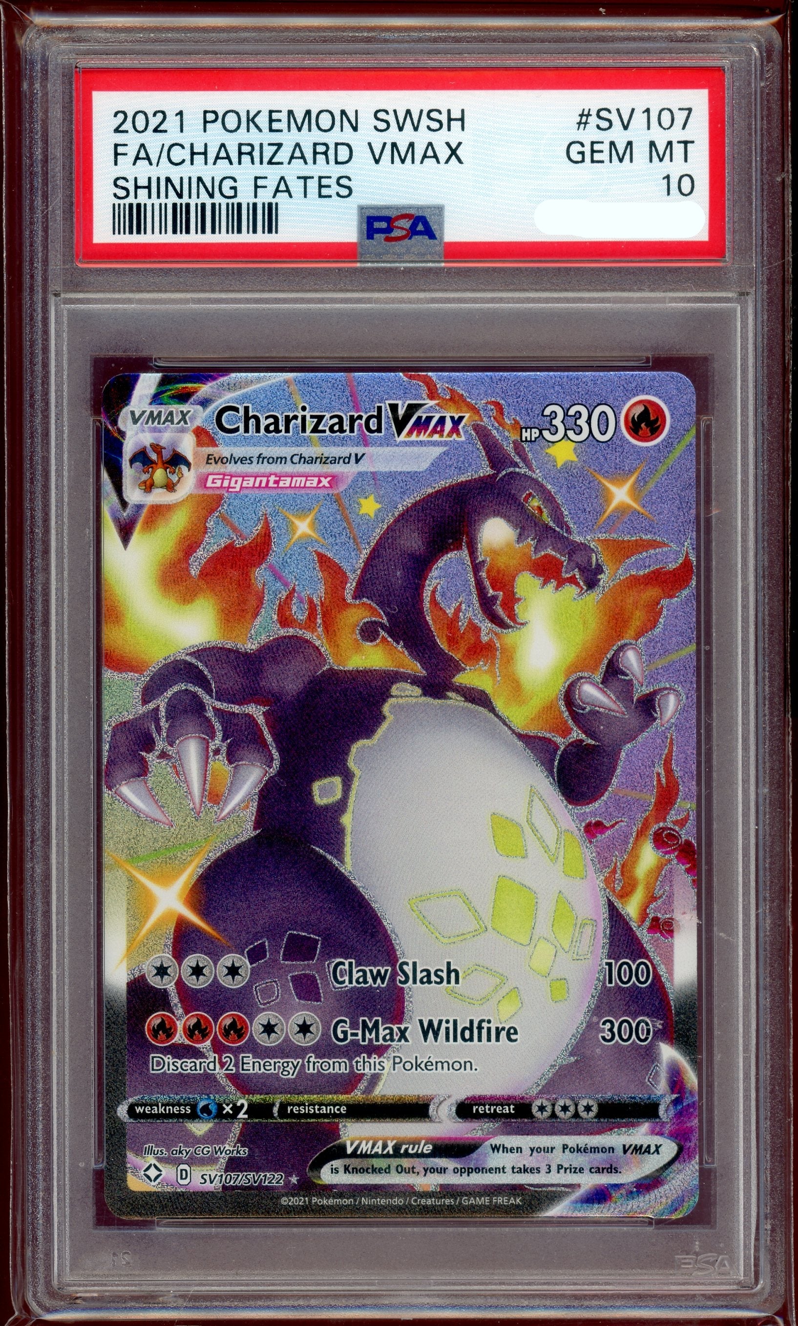 PSA 10 CHARIZARD VMAX SHINING FATES
