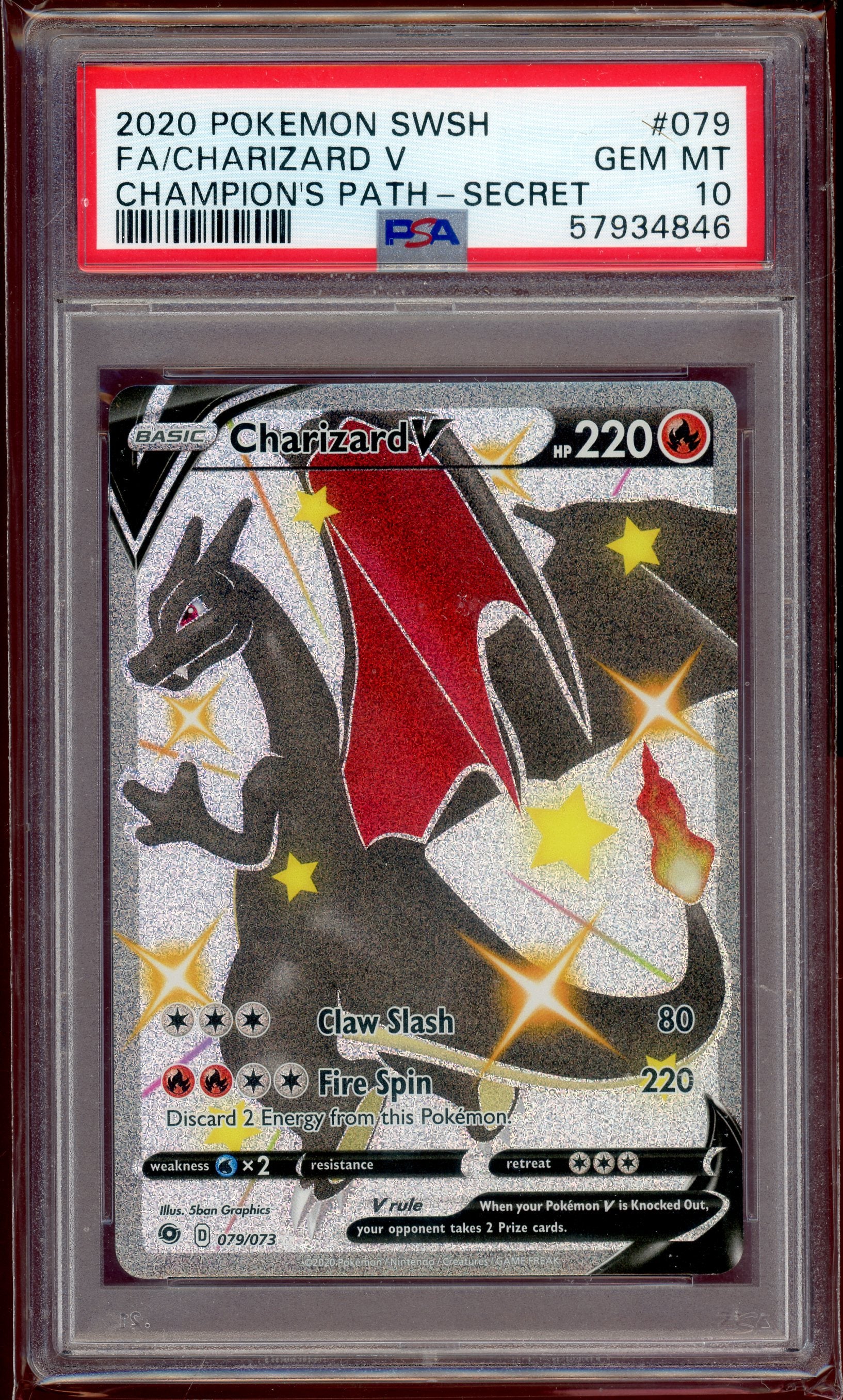 PSA 10 CHARIZARD V CHAMPION'S PATH