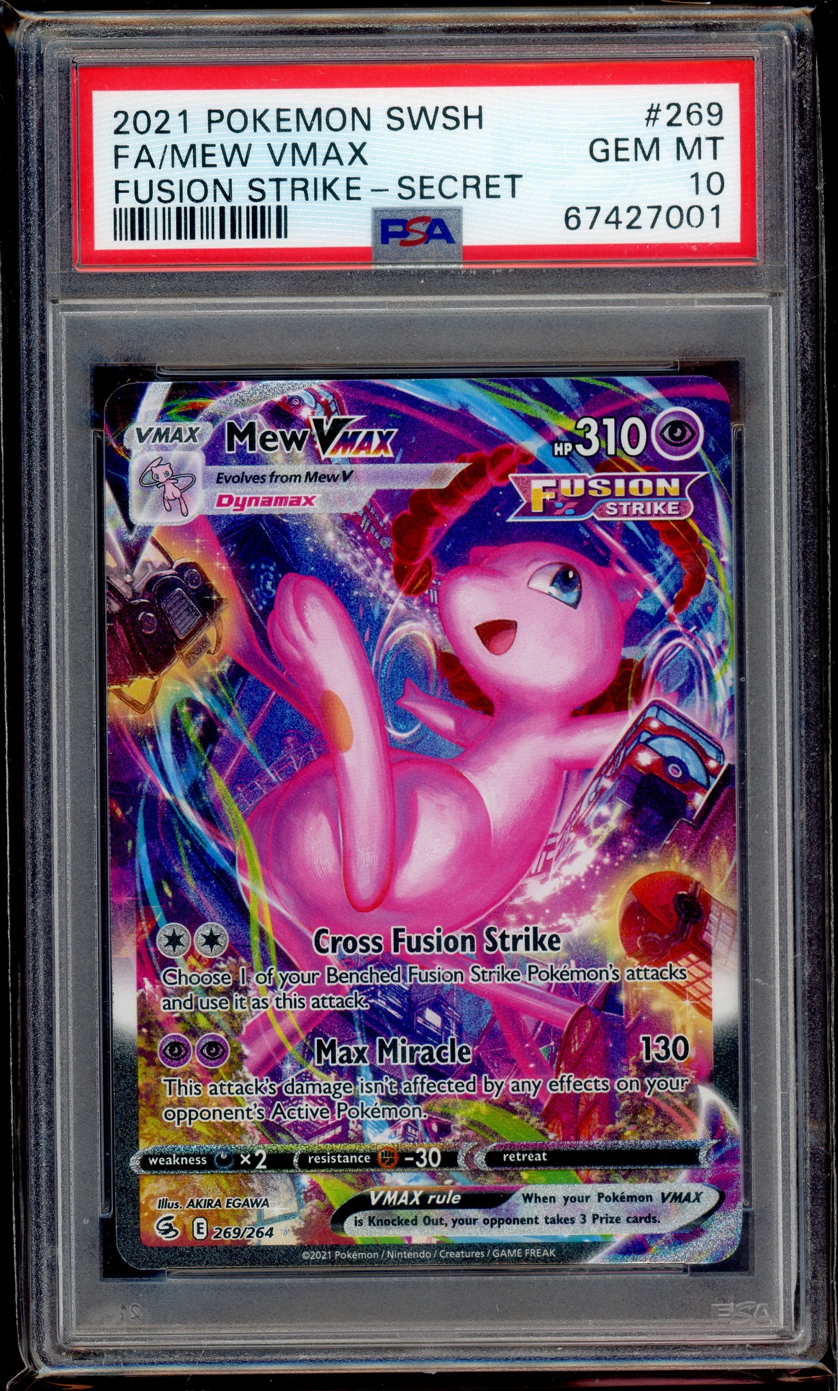 PSA 10 MEW VMAX FUSION STRIKE