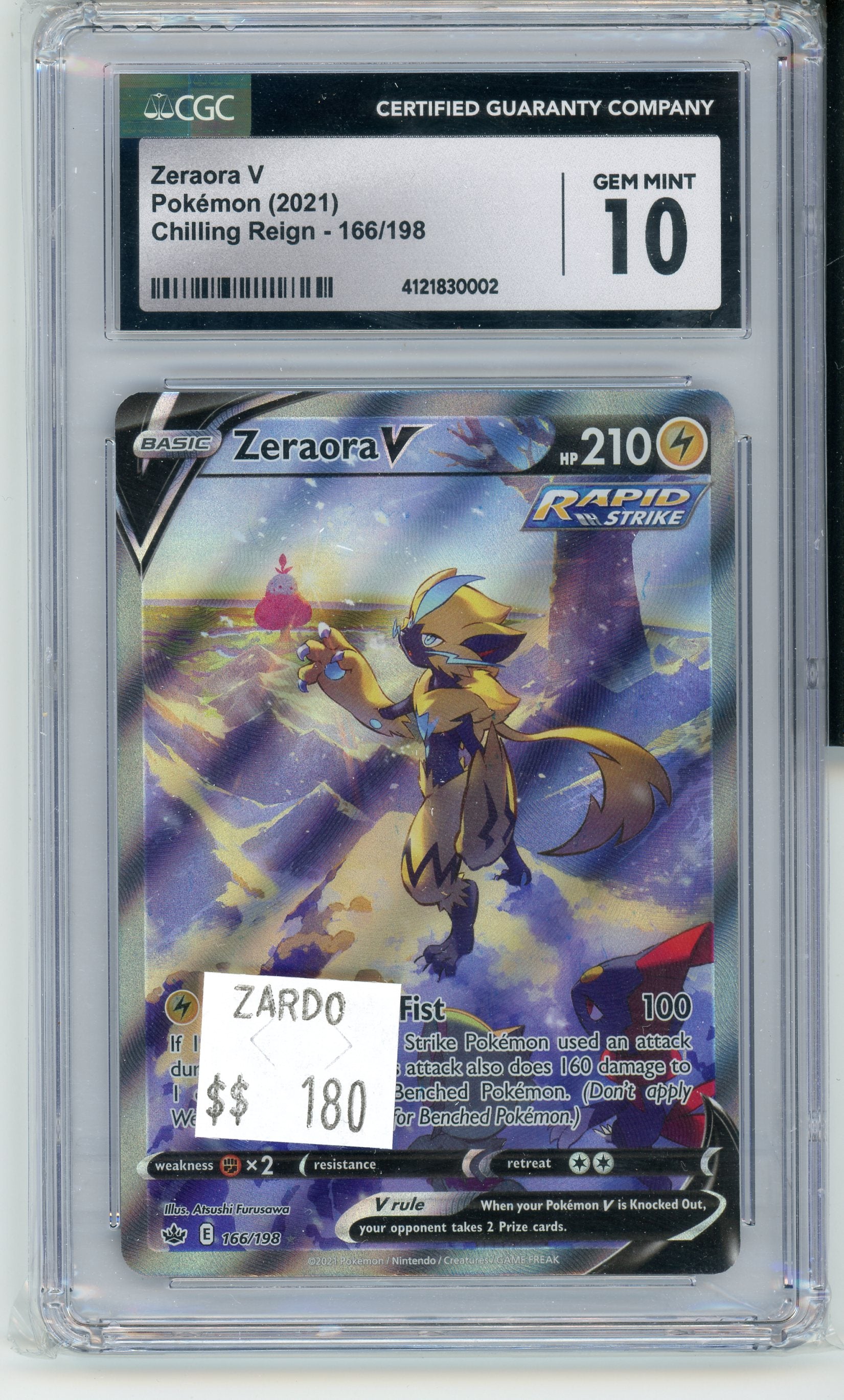 CGC 10 Zeraora V