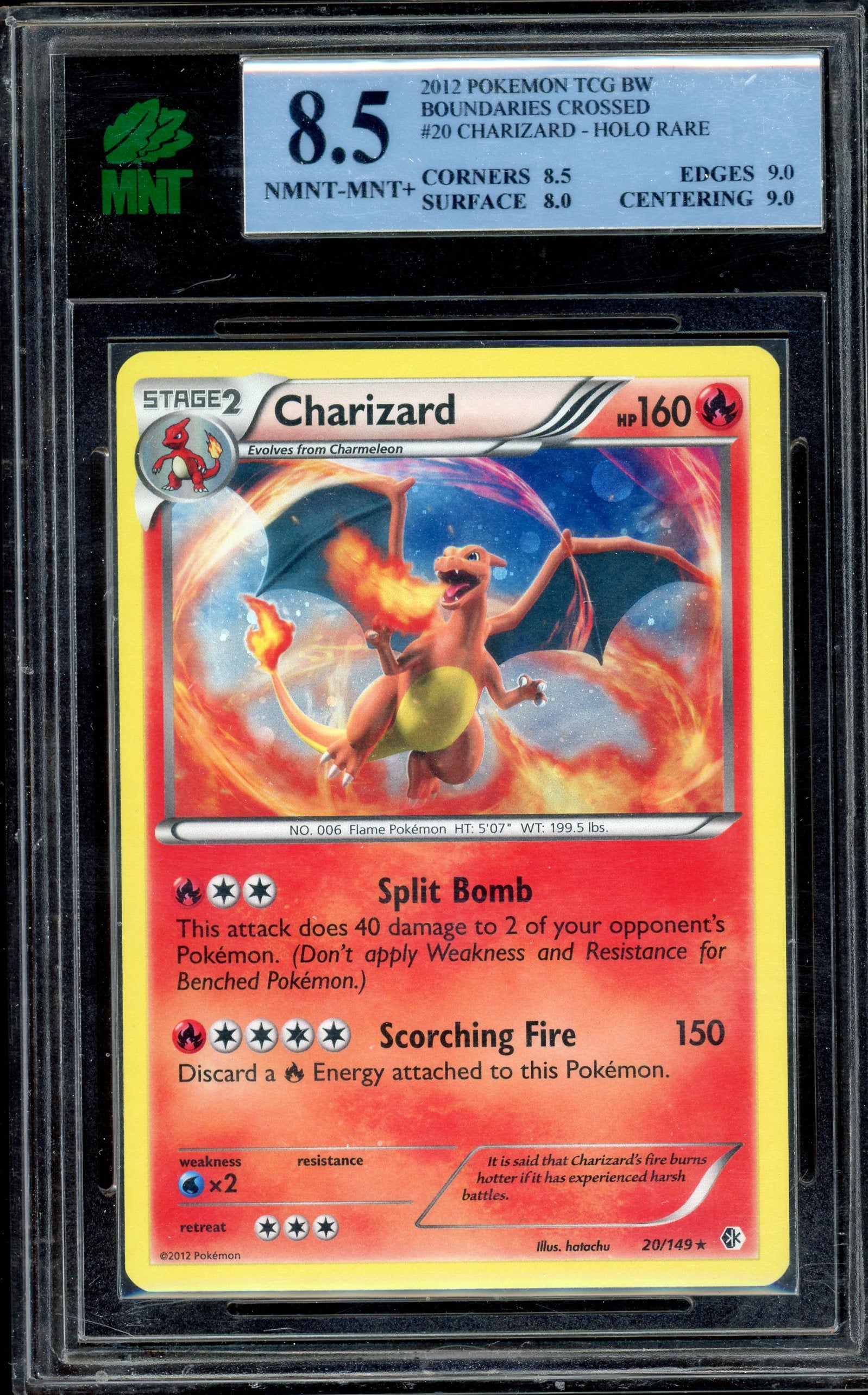 MNT 8.5 CHARIZARD B&W BOUNDARIES CROSSED