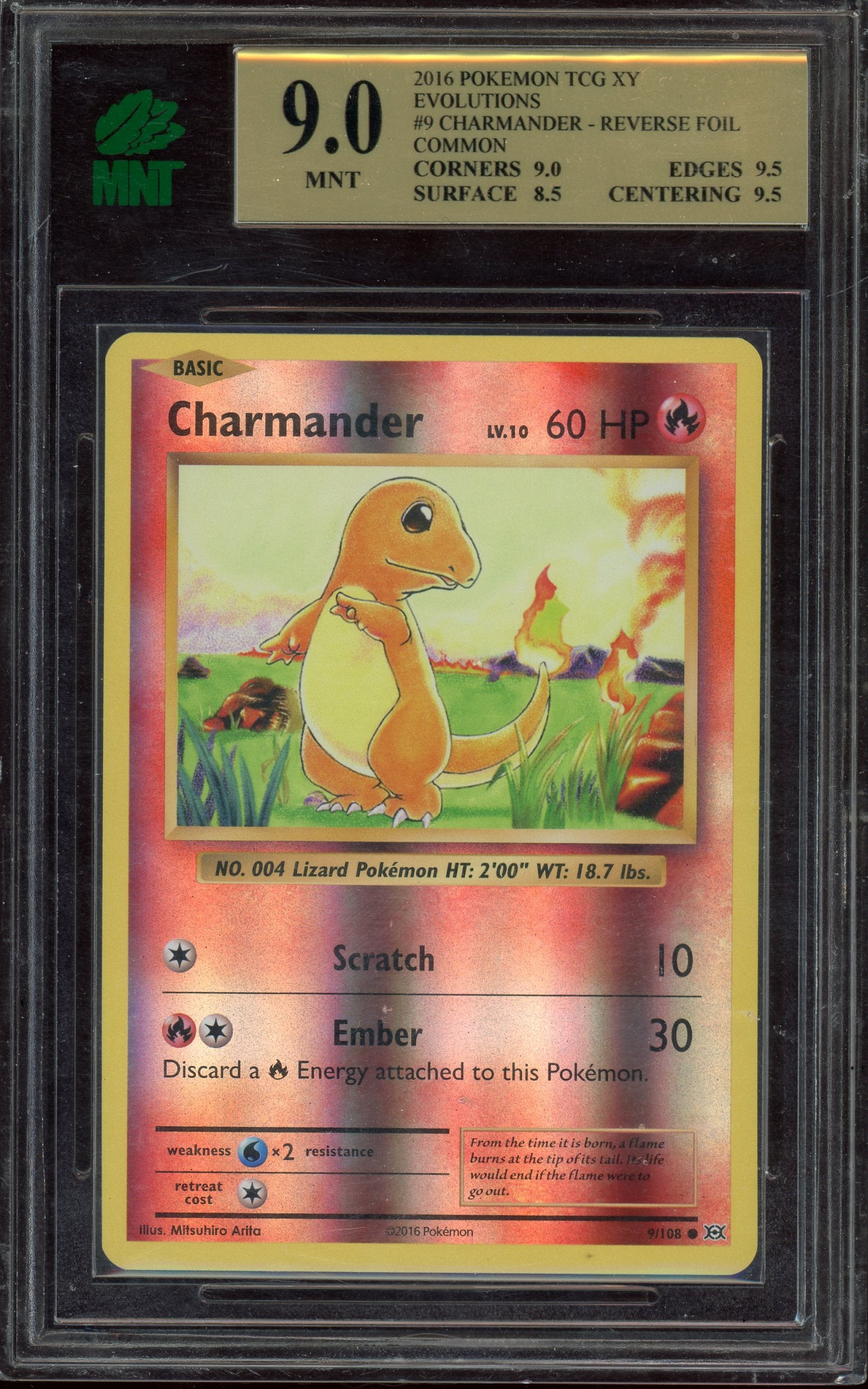 MNT 9 CHARMANDER REVERSE FOIL XY EVOLUTIONS