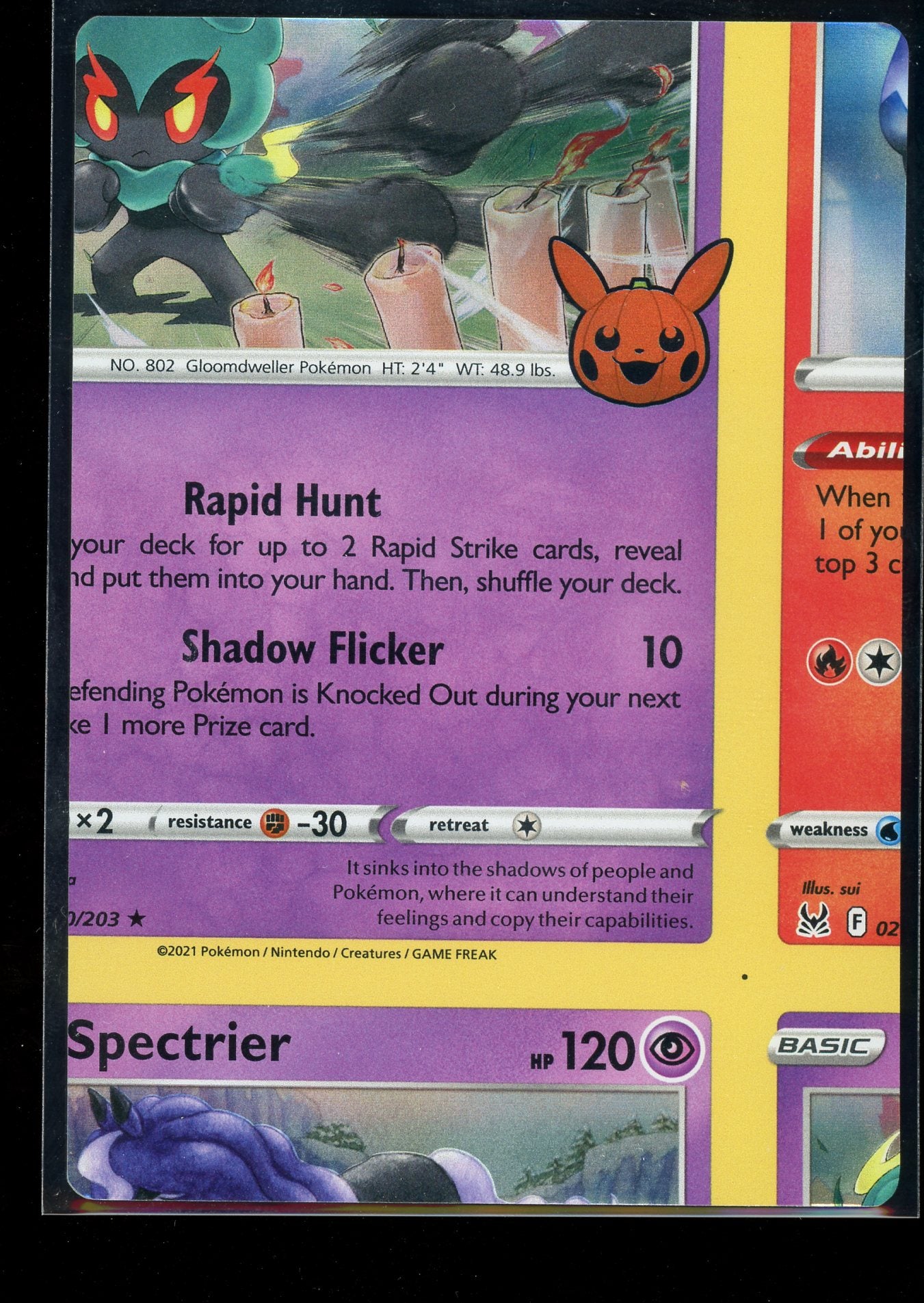 Non Factory Cut (NFC) Card 2023 Trick Or Trade Halloween Stamp