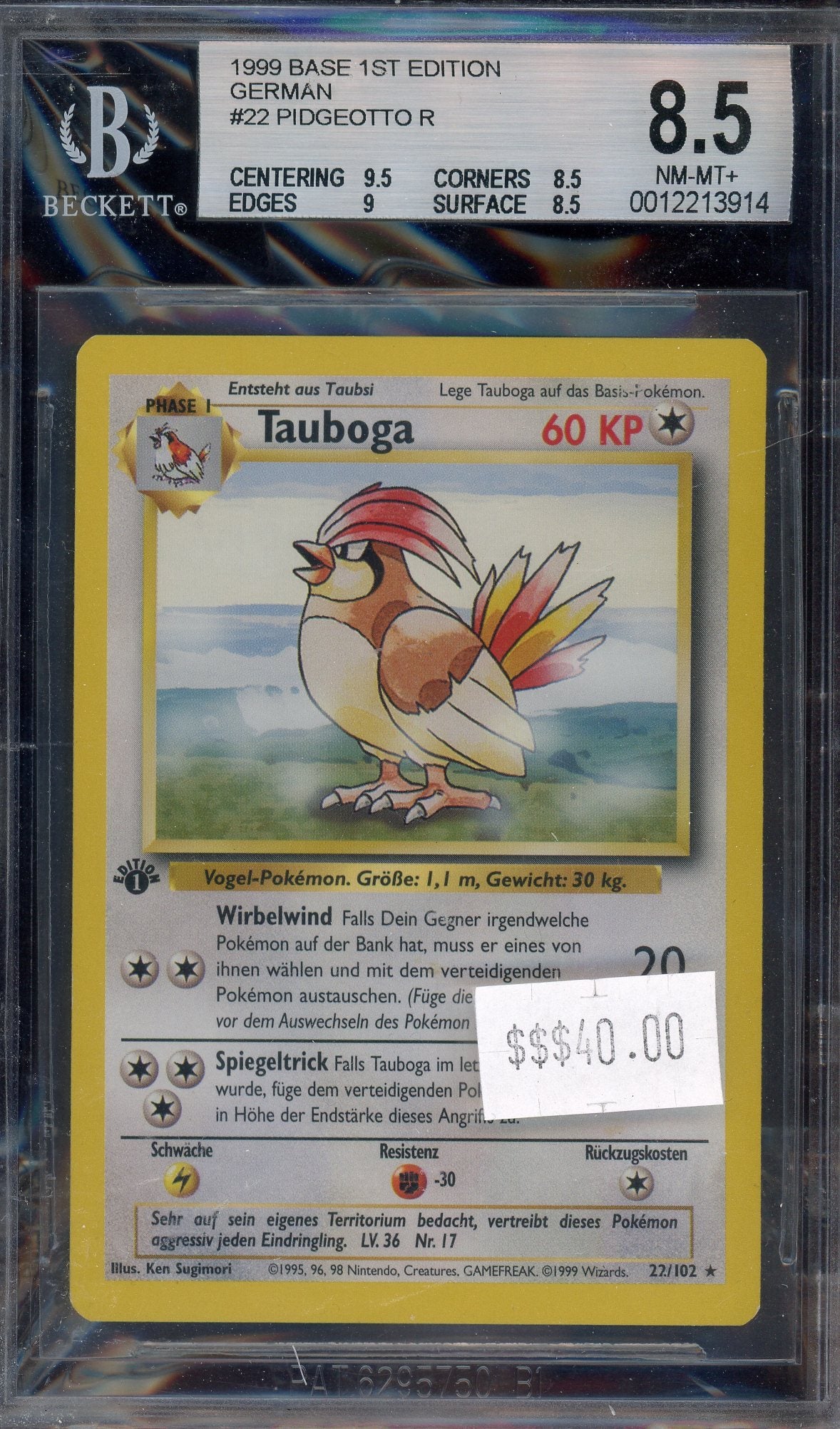 BGS 8.5 Pidgetto 1st Edition German
