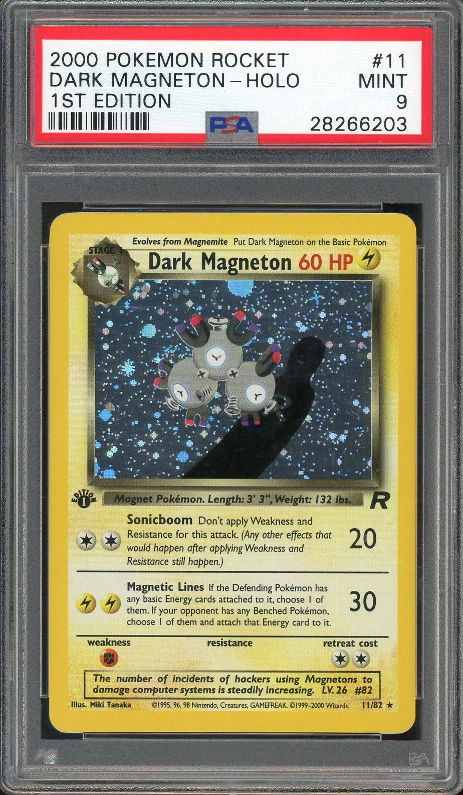 PSA 9 DARK MAGNETON HOLO ROCKET 1ST EDITION