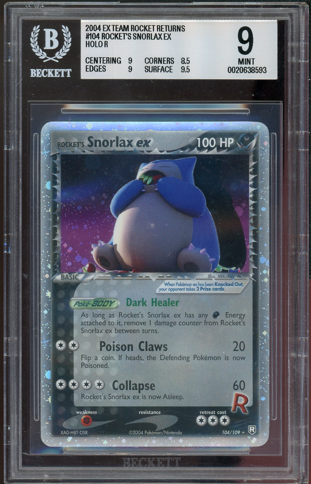 BGS 9 SNORLAX TEAM ROCKET RETURNS