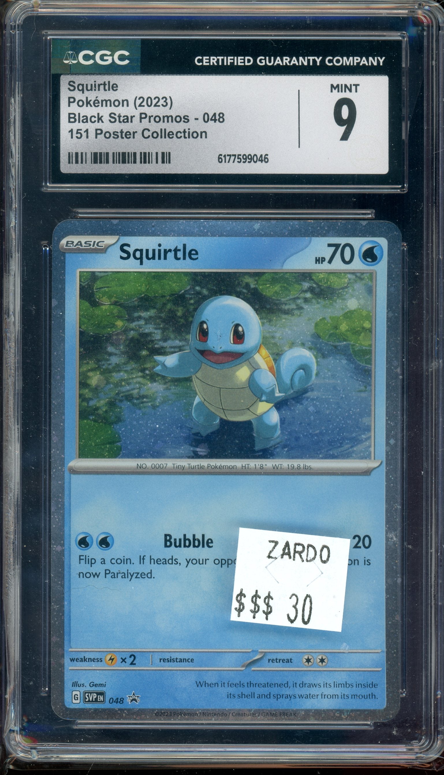 CGC 9 SQUIRTLE 151 POSTER COLLECTION