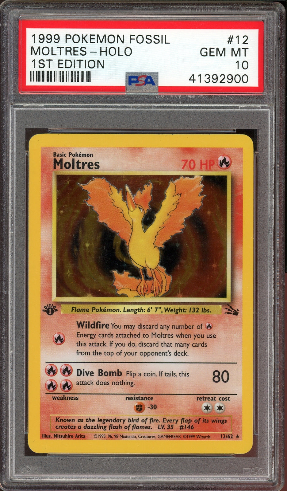PSA 10 MOLTRES HOLO 1ST EDITION
