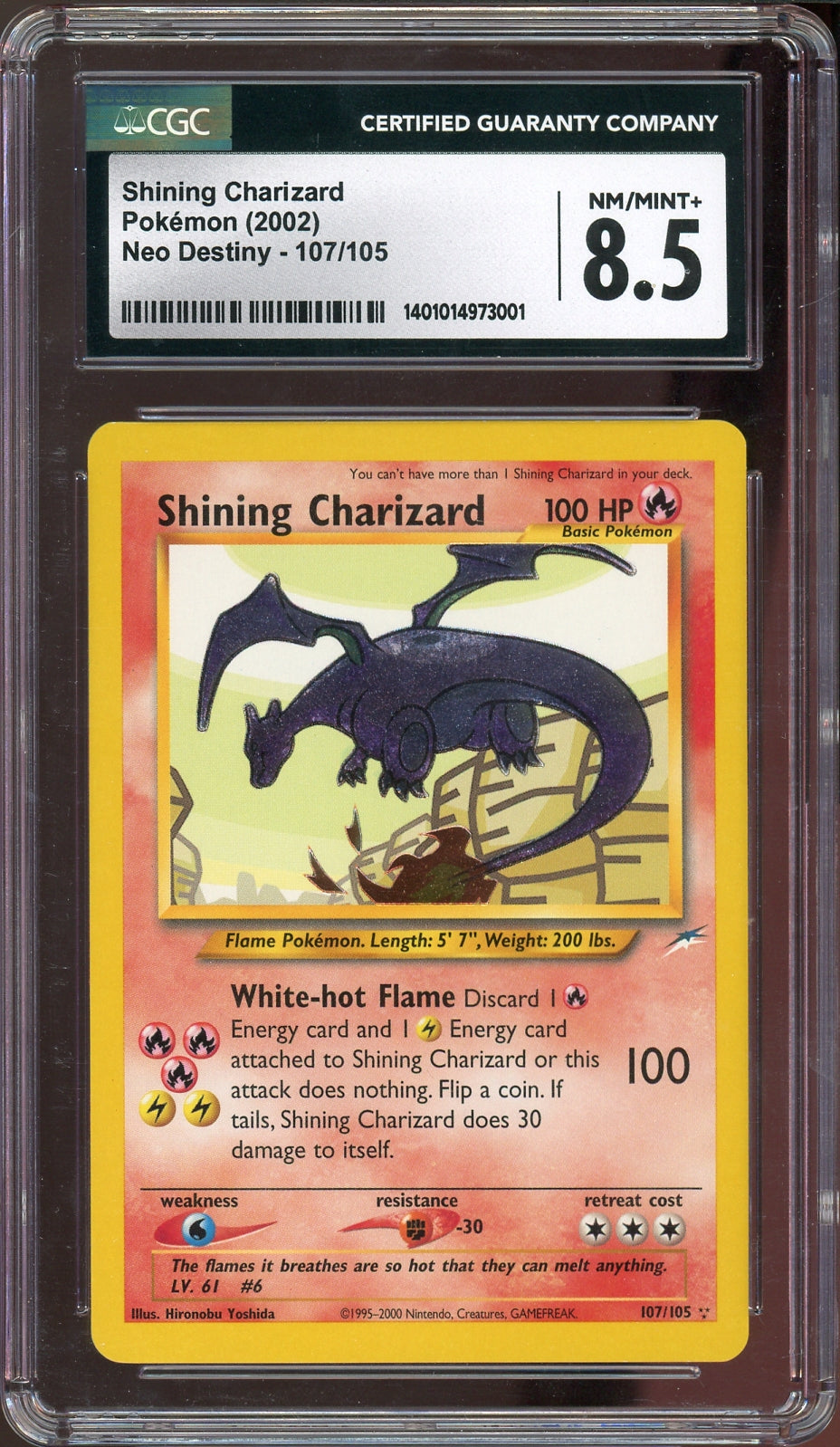 CGC 8.5 SHINING CHARIZARD NEO DESTINY