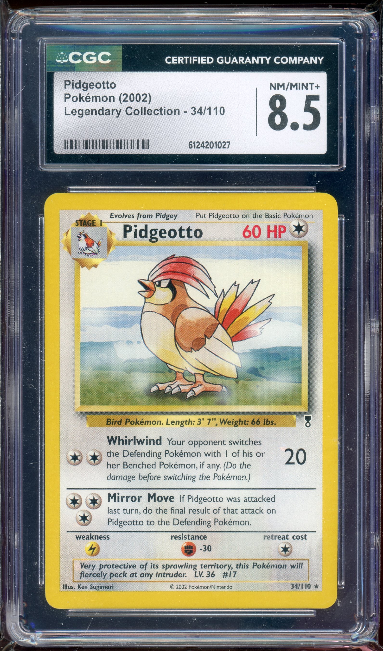 CGC 8.5 PIDGEOTTO LEGENDARY COLLECTION
