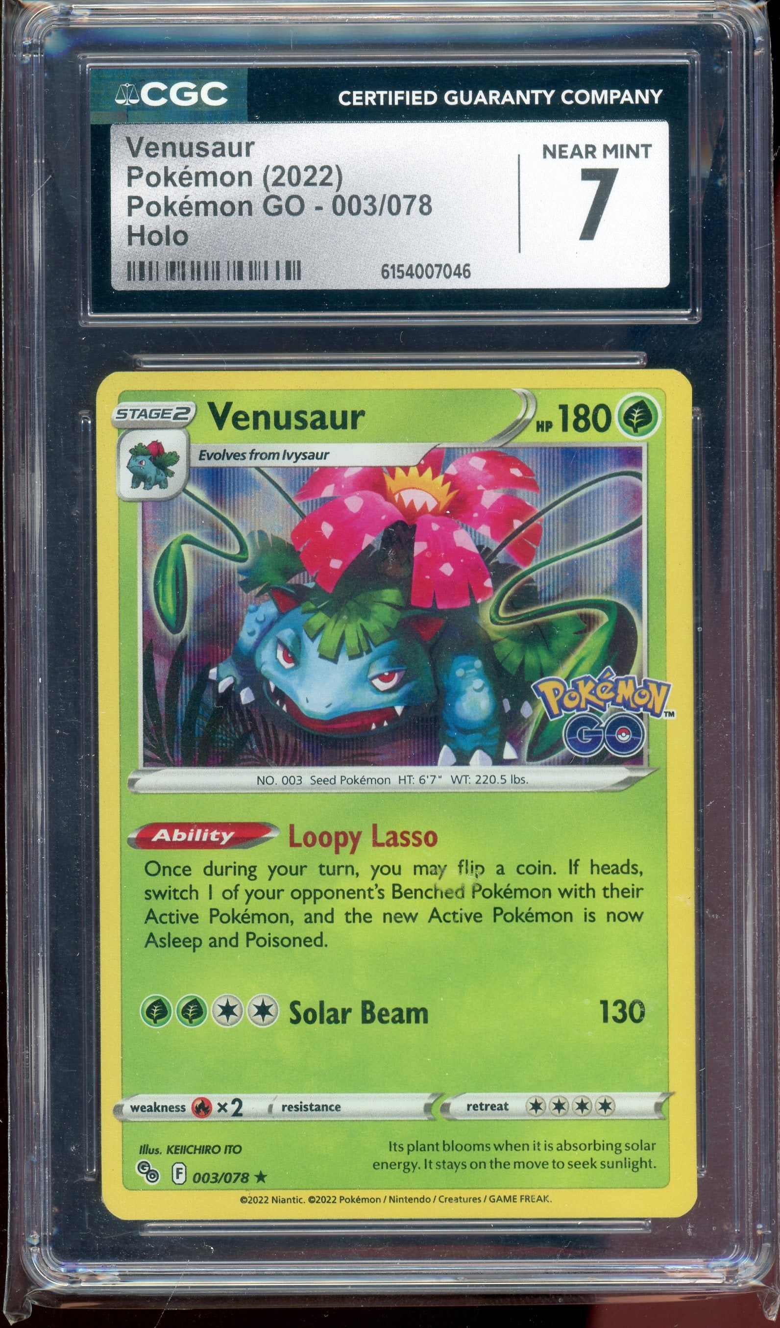 CGC 7 VENUSAUR POKEMON GO