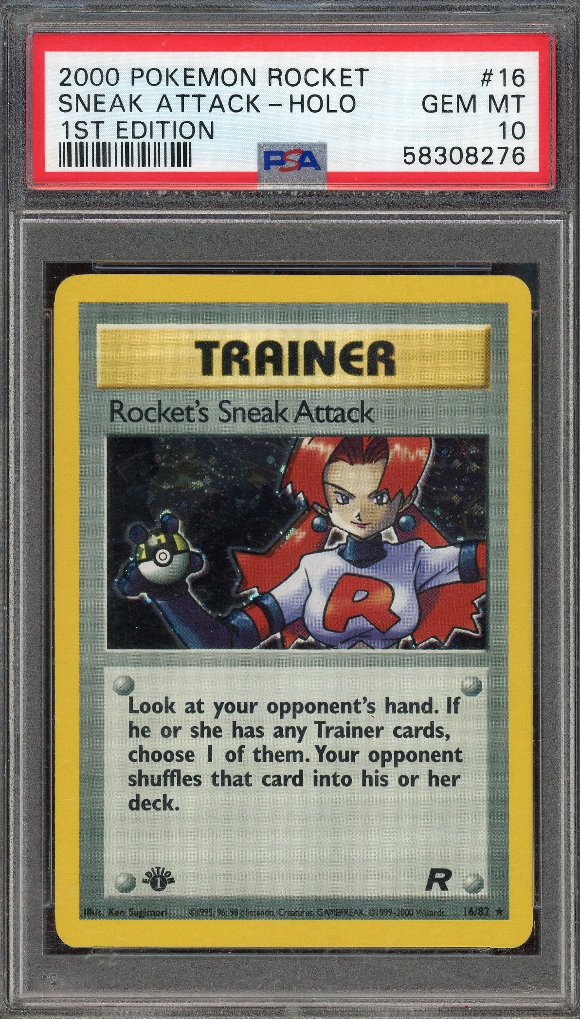 PSA 10 SNEAK ATTACK-HOLO 1ST EDITION