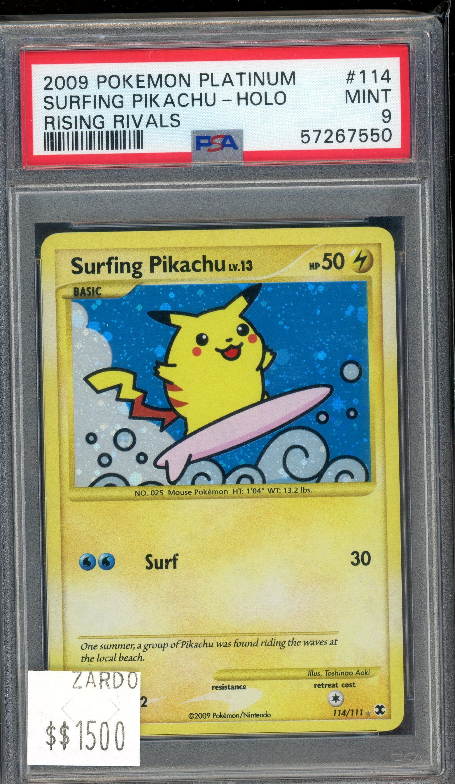 PSA 9 PIKACHU - HOLO