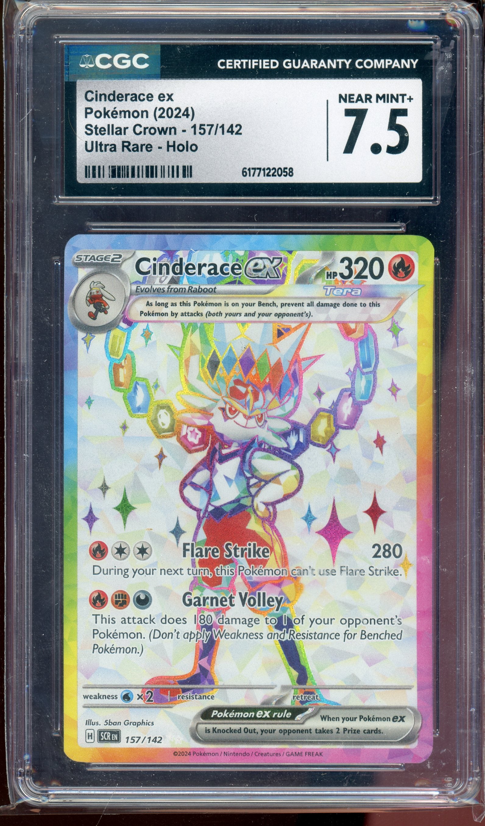 CGC 7.5 CINDERACE EX STELLAR CROWN