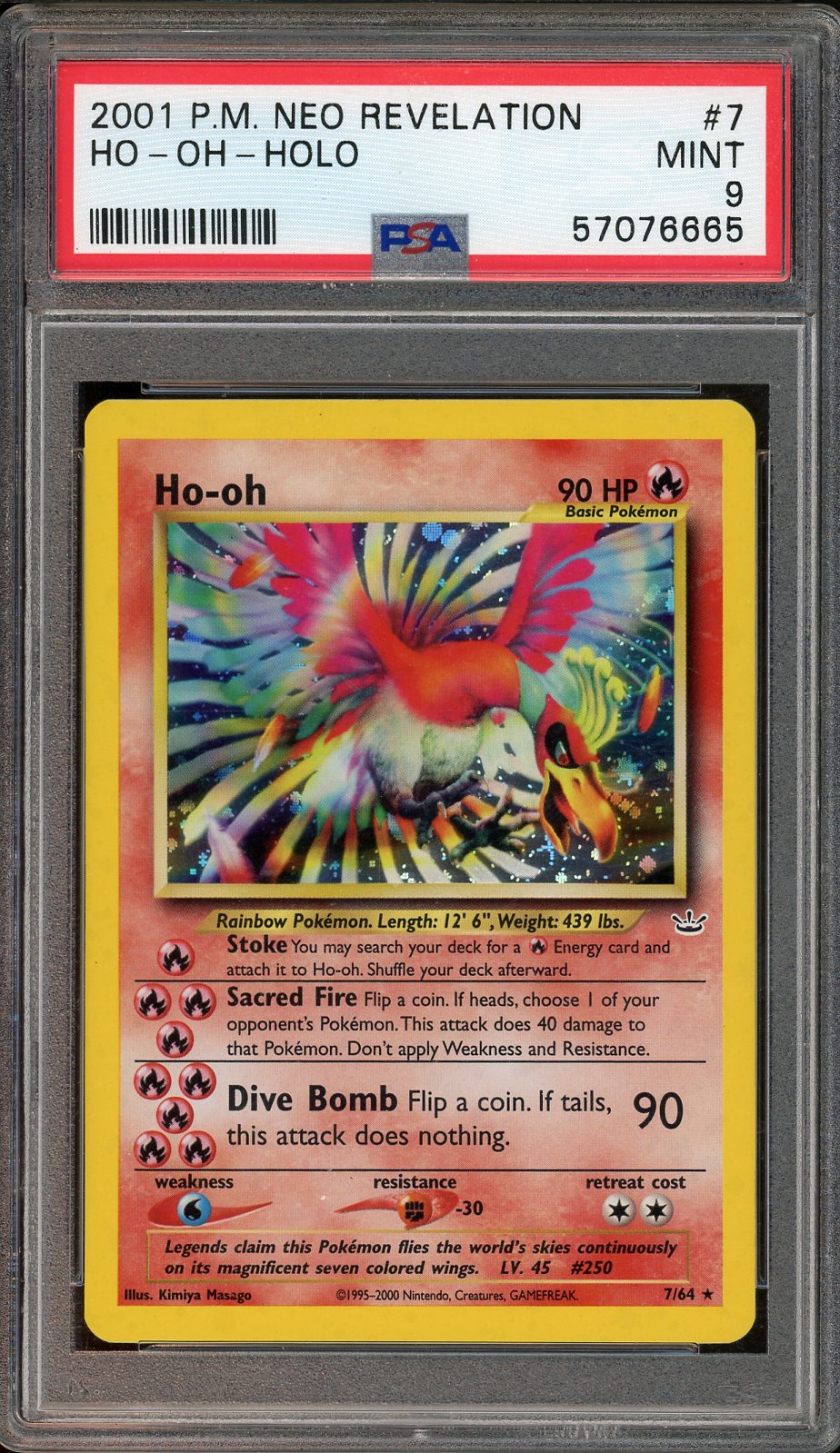 PSA 9 HO-OH HOLO NEO REVELATION