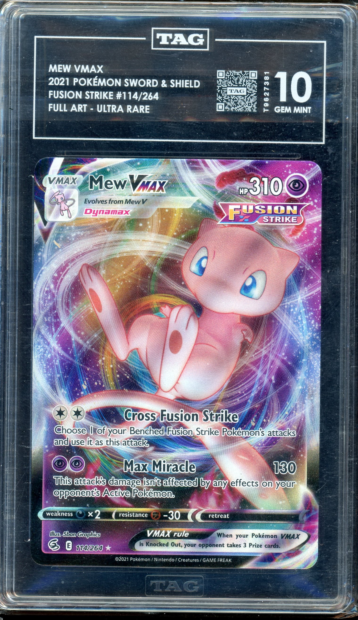 TAG 10 MEW VMAX FUSION STRIKE