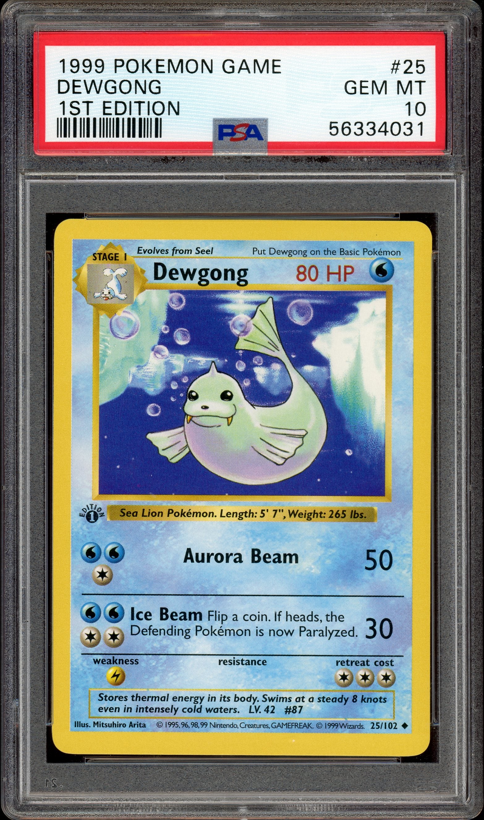PSA 10 DEWGONG 1ST EDITION