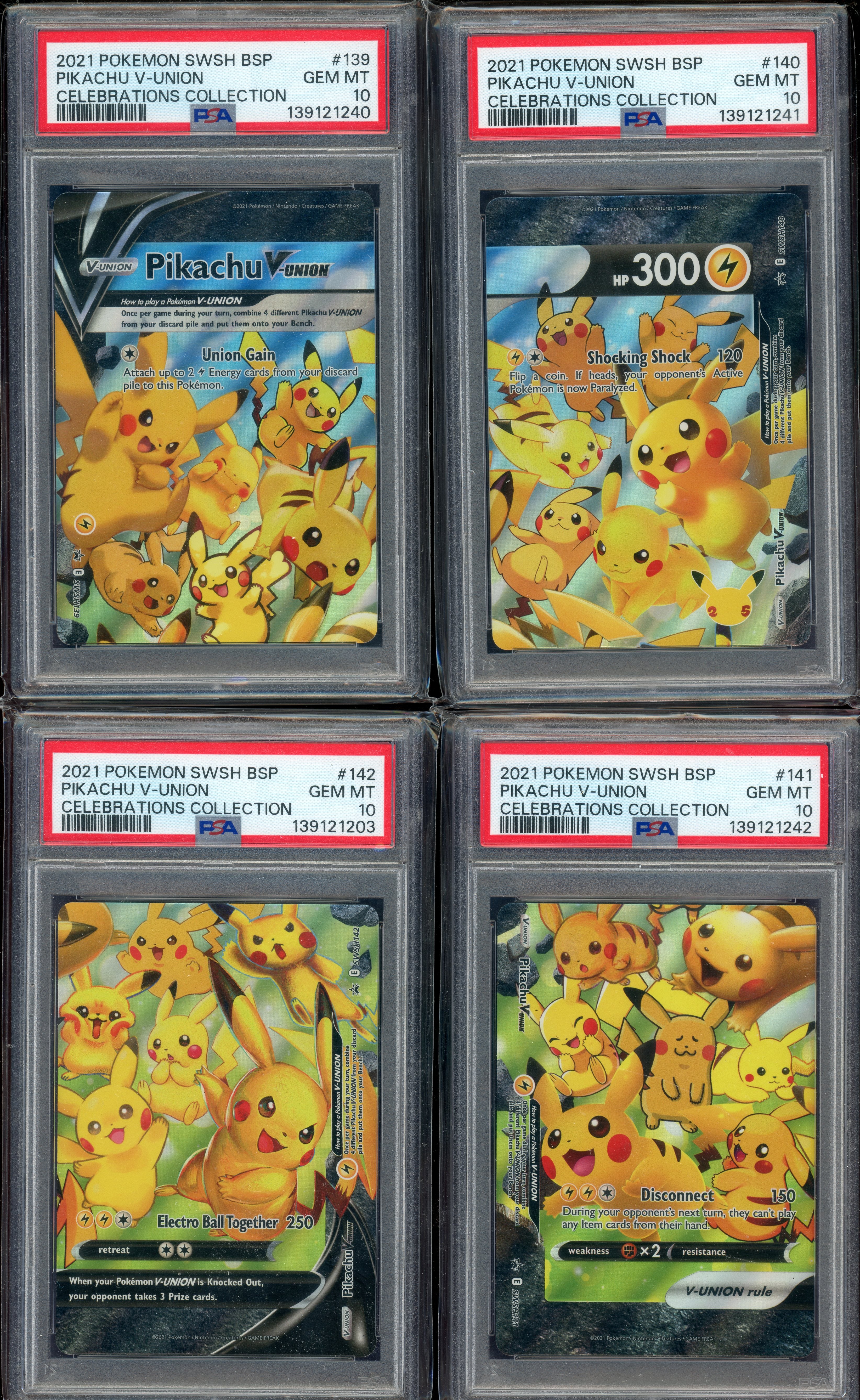 PSA 10 PIKACHU V-UNION CELEBRATIONS COLLECTION