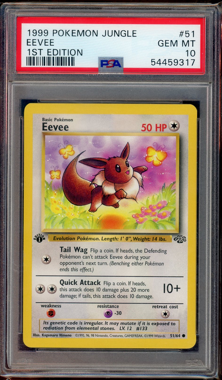 PSA 10 #51 EEVEE 1ST EDITION
