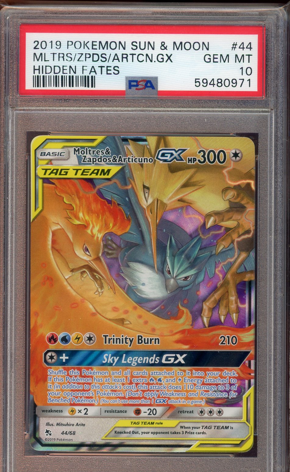 PSA 10 MLTRS/ZPDS/ARTCN.GX HIDDEN FATES