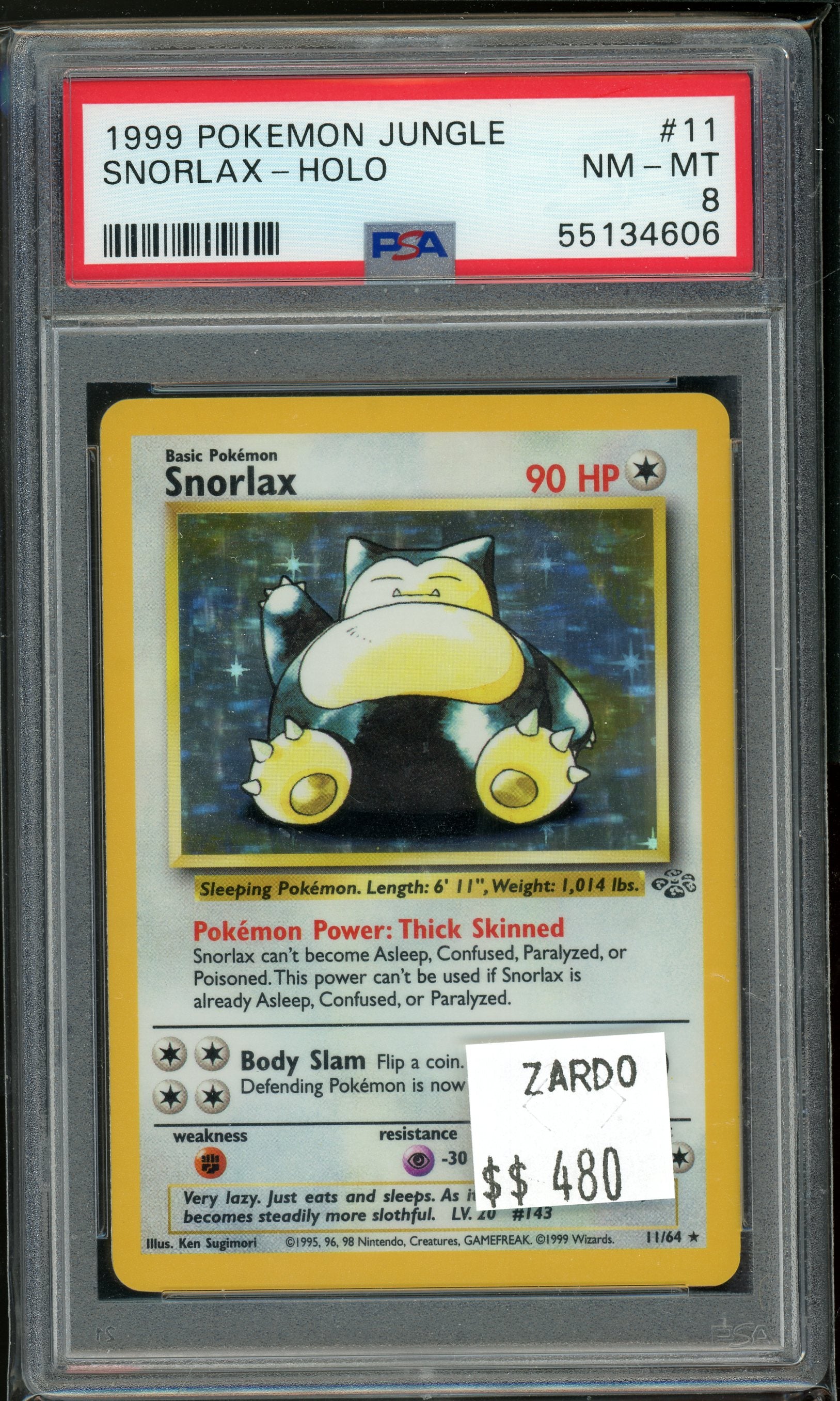 PSA 8 SNORLAX-HOLO