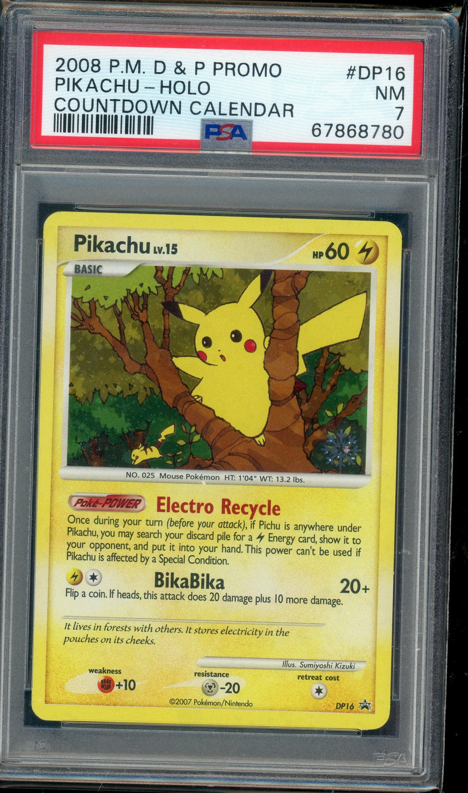 PSA 7 PIKACHU-HOLO COUNTDOWN CALENDAR