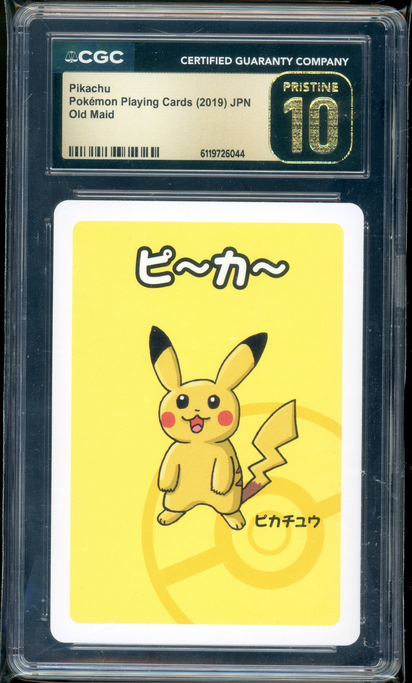 CGC PRISTINE 10 PIKACHU PLAYING CARDS JPN